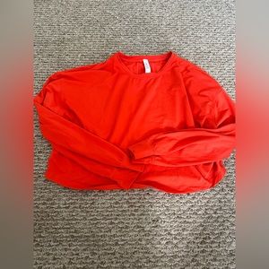Orange/red lululemon long sleeve